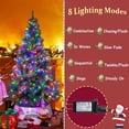 thumbnail image 5 of Bibana 7.5Ft Premium Artificial Christmas Tree with 600 LED Multicolored String Lights and Durable Metal Stand, 8 Lighting Modes, 1400 Tips, Xmas Decoration, 5 of 8