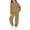 Brown, variant on Tiijoy Toddler Girls Casual Active Outfits Pullover Hoodie Sweatpants Set, Sizes 3-4