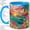 Blue, variant on Tropical Sailboat Accent Mug, 11oz Ceramic Coffee Cup for Ocean Lovers