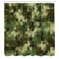 thumbnail image 2 of Ambesonne Sage Shower Curtain, Abstract Camo Pattern, 69"Wx84"L, Green, 2 of 4