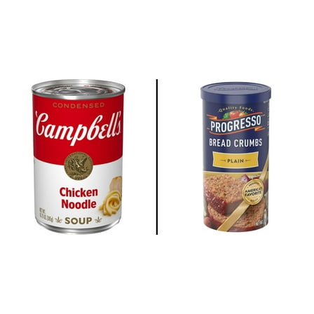 Campbell's Condensed Chicken Noodle Soup 10.75 oz & Progresso Plain Bread Crumbs 15 oz