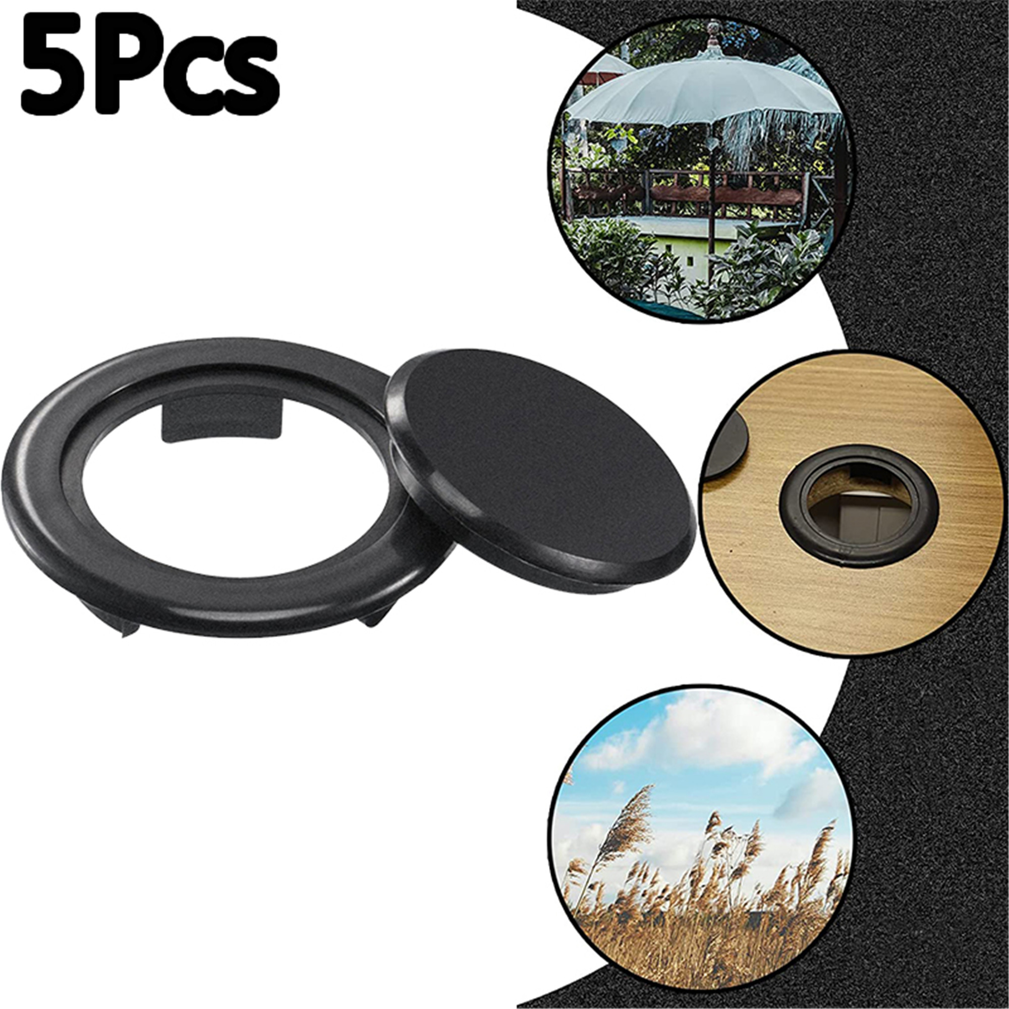 Elbourn 5Pcs 2 Inch Patio Table Umbrella Hole Ring and Cap Set