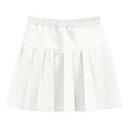 thumbnail image 5 of QATAINLAV Womens Golf Skirts with Liner Shorts Solid Color Elastic High Waist Mini Pleated Athletic Tennis Skorts White XXL, 5 of 6