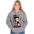 thumbnail image 4 of Kanji Style Retro Cartoon I'm a Boop Zip Hoodie Sweatshirt Women Brisco Brands X, 4 of 5
