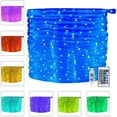 thumbnail image 1 of KEINXS 100 LED Rope Lights 33ft 16 Colors Changing USB Powered Waterproof Twinkle Fairy Tube Strip Light with Remote for Bedroom Home Kitchen Indoor Outdoor Deck Patio Camping Christmas, 1 of 8