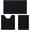 Black-black-17"x24"+20"x32"+U Shape 20"x24", variant on Bath Rugs Set Blue-atlantic Blue, 17"x24"+20"x32"+U Shape 20"x24" 3-Piece Bathroom Mat Set