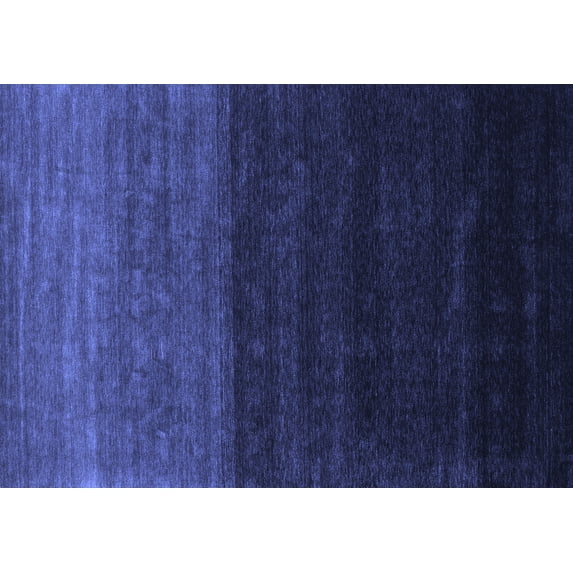 Ahgly Company Indoor Rectangle Abstract Blue Contemporary Area Rugs, 7' x 9'