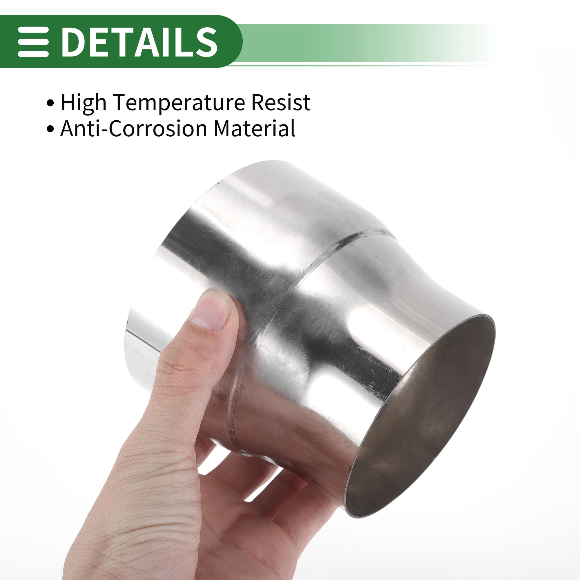 Unique Bargains Mandrel Exhaust Pipe Adapter Concentric Reducer 3.5" OD to 4.5" OD