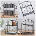 thumbnail image 6 of OUNONA  Wrought Iron Bookshelf Desktop Storage Rack Practical, 6 of 8
