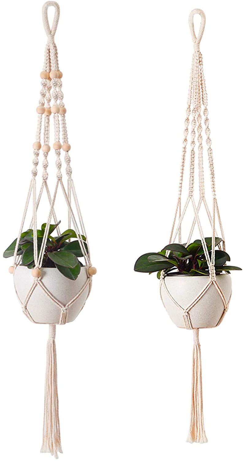 Plant Hangers, 2 Different Pack, Indoor Outdoor Hanging Planter Basket