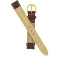 thumbnail image 2 of Genuine Timex, 13mm, Brown, Padded Crocodile Grain, Regular Length, Gold Tone Buckle TX46313HN, 2 of 2
