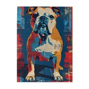 Abstract Bulldog Collage Art 500-Piece Wooden Jigsaw Puzzle for Adults, Fun & Challenging Family Brain-Teaser, Perfect Home Decor & Gift