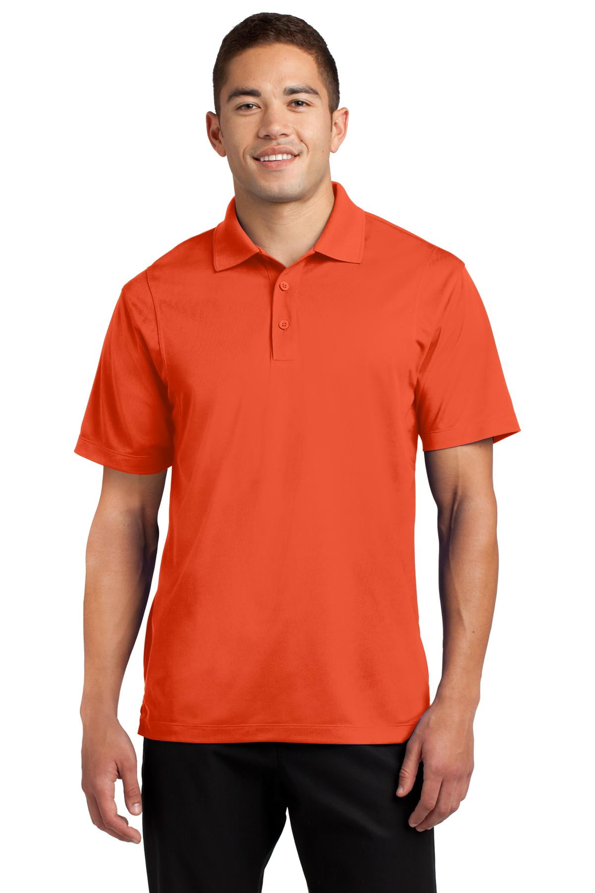 Sport-Tek Mens Big And Tall Moisture-Wicking Micropique Polo Shirt,3X Tall,Tr Red/White 