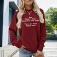 thumbnail image 2 of HNMKIU Sweatshirt for Women with See This Is Why I Wanted To Stay Home Letter Print Funny Sarcastic Shirts Crewneck Sweatshirt Watermelon Red,XXL, 2 of 4