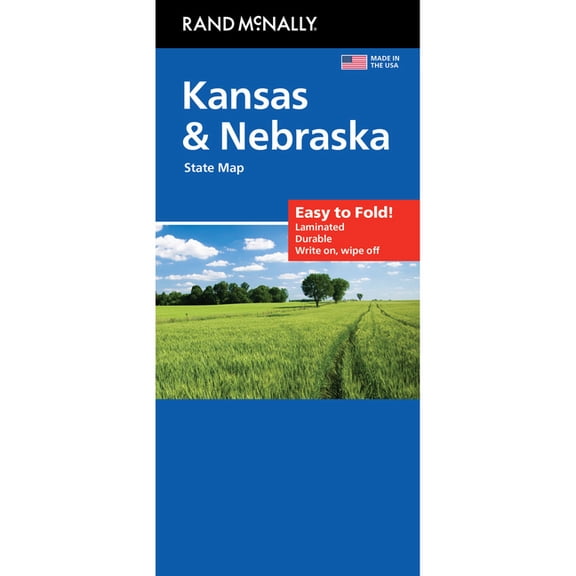 Rand McNally Easy to Fold: Kansas/Nebraska State Laminated Map, (Paperback)
