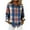 *Blue, variant on Womens Plaid Long Flannel Shirt,Women's Long Sleeves Button Down Tee Shirt Blouses ,Women's Plus Yellow,Size S