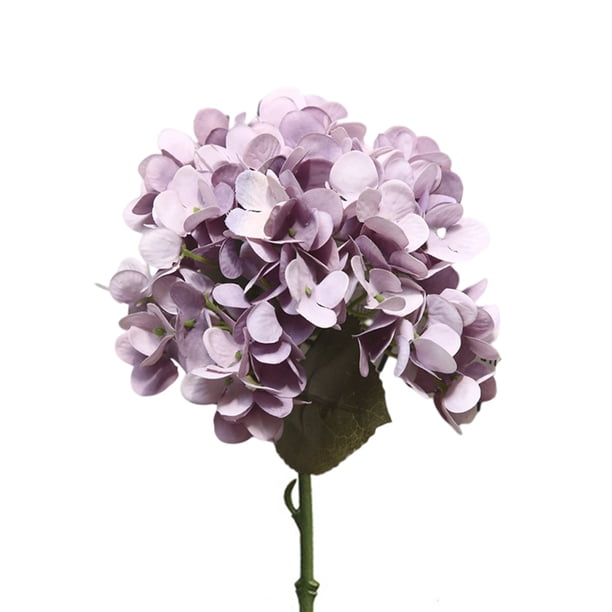 Naiovety Rama de flor de hortensia artificial, bonsái falso de seda para jardín, decoración de DIY, ramo de flores de pared de para boda Decoración del hogar Púrpura