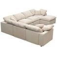 thumbnail image 4 of Oversized L Shaped Sectional Sofa with Ottoman Modular Couch for Living Room and Office Spacious Seating, 4 of 9