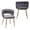 Light Gray, variant on KCC Velvet Dining Chairs Set of 2, Woven Back Upholstered Side Chairs with Gold Metal Legs for Dining Room, Kitchen & Living Room, Beige