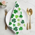 thumbnail image 2 of St Patricks Day Cloth Napkins, Green Shamrock Spring Watercolor Lucky Leaf Washable and Reusable Dinner Napkins Set of 4, Table Napkin for Kitchen Party Birthday Wedding Hotel Housewarming 20"x20", 2 of 9