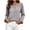*Gray, variant on ClodeEU Women's Crew Neck Ruffle Cuff Long Sleeve Pullover,Casual Loose Blouse with Ruff Hem Black,Women's Plus L