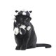 thumbnail image 3 of juego de disfraz de invierno para mascotas, bufanda y gorro a rayas para perros y gatos, talla L (blanco y negro)., 3 of 6