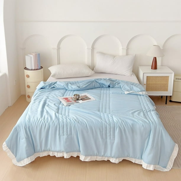 Edredón refrescante Lisbinx de 200 x 150 cm con diseño floral de verano, manta ligera y aireada para días calurosos.