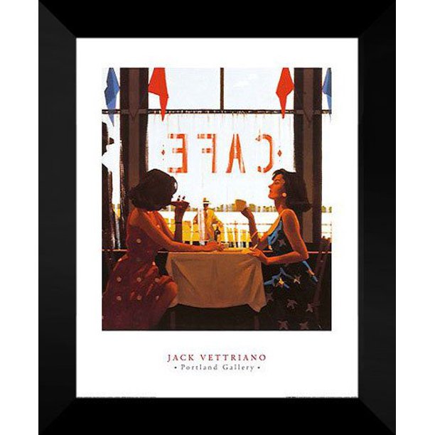 FrameToWall Jack Vettriano Framed Art Print 20x24 "Cafe
