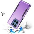 thumbnail image 3 of For Motorola Moto G Stylus 5G 2025 XT2517 Shockproof Hybrid Cell Phone Cover Case + Tempered Glass - Tough Purple, 3 of 6