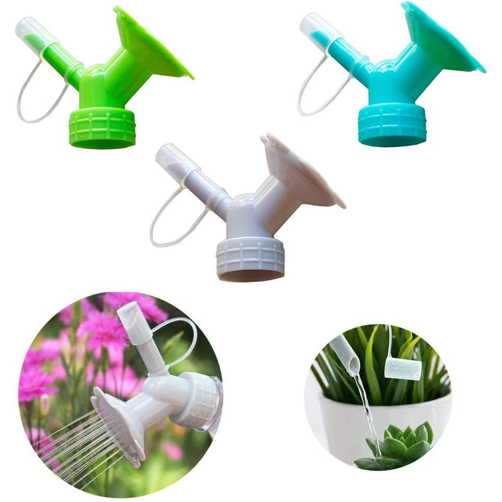 Jroyseter Watering Sprinkler Nozzle with Spray Nozzle DC Nozzle Plastic Waterers Bottle Sprinkler Head for Plants Flowers Vegetables Bonsai Gardening Tools White