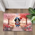 thumbnail image 4 of Happy Valentine’s Day Adorable Bernese Mountain Dog Puppy Holding Heart Balloon Doormat Berner Lover Gifts Indoor Outdoor Welcome Mat - 00030, 4 of 5