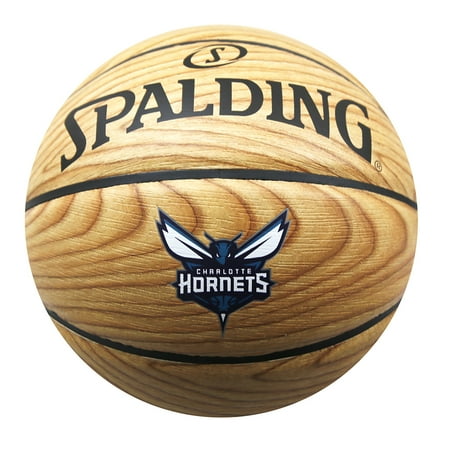 State Hornets Basketball - Spalding Basketball Size 7 NBA Charlotte Hornets Woodgrain