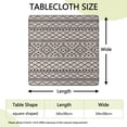 thumbnail image 2 of Black Geometric Diamond Striped Pattern Square Fitted Tablecloth with Elastic Edge,Square Table Cover,Washable Elastic Table Cover for Home Kitchen Party Decor 34"x34", 2 of 6