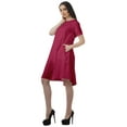 thumbnail image 2 of Moomaya Short Sleeve Dresses Plus Size Women Scoop Neck Mini Tunic Dress, 2 of 6