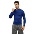 thumbnail image 2 of Fymall Men Long Sleeve Tight Quick Dry T-shirt Compression Tops, 2 of 8