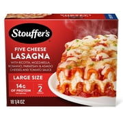 Stouffer’s Five Cheese Lasagna, Large Size, Oven Ready, Frozen Dinners 18.25 oz