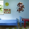 thumbnail image 3 of Cartoon Cowboy Monkey Riding on Horse Animals Wall Art Sticker Designs Vinyl Stickers For Home House Walls Rooms Windows Bedroom Decoration Size (12x12 inch), 3 of 3