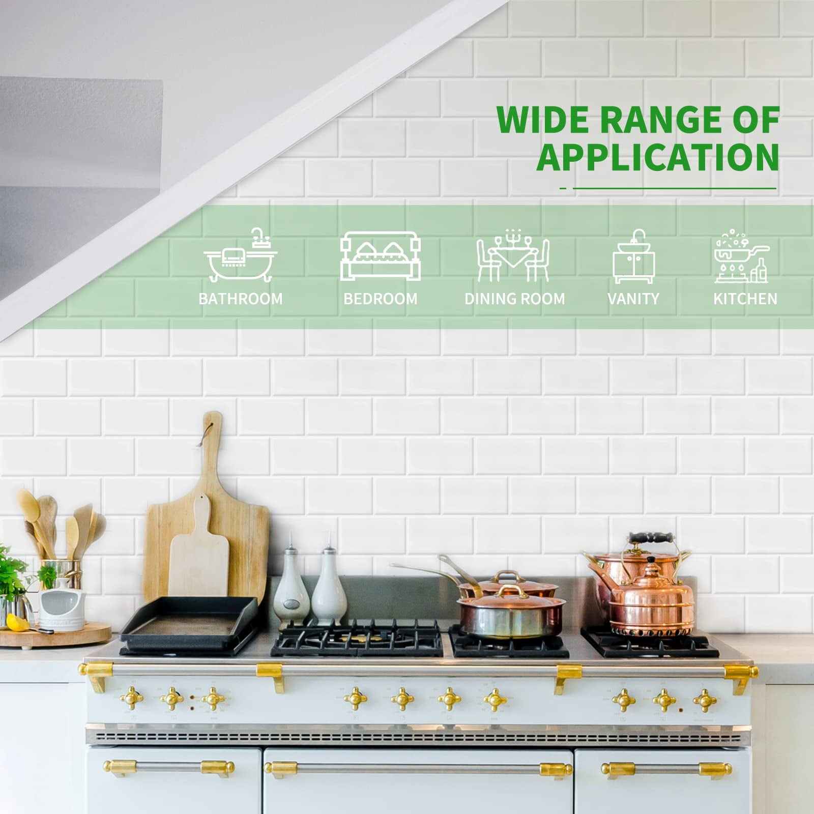 Long King Tile 12"x12" Peel and Stick Backsplash Tile Removable Subway Self-Adhesive Kitchen Backsplash Thicker Design(10-Pack)