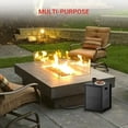 thumbnail image 4 of Table de Couverture pour Réservoir de Propane pour Réservoir de Gaz de 20 lb, Cachette de Rangement Extérieure en Acier Antirouille Robuste, Résistante aux Intempéries pour Foyer, Patio, Jardin, Noir Ou Bronze, Imitation Rotin et Motif Losange, 4 of 6