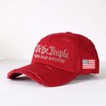 thumbnail image 2 of We the People HAVR HAD ENOUGH Letter Embroidered Color Block Trucker Hat Unisex Adjustable Cotton Breathable Fashion Cap for Travel Daily Wear, 2 of 6