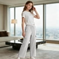 thumbnail image 2 of Glisme Big Boys Sweatpants Athletic Pants Wide Leg With Pockets And Drawstring Fall Casual Boys Baggy Trousers Size 9-10 Y, 2 of 9