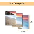 thumbnail image 4 of Sea Waves Canvas Wall Art Print Romantic Beach Painting Wall Decor for Living Room Home Decoration Ocean Nature Gallery Wrapped Posters and Prints Ideal Gifts - 12" x 16" x 3 Panels, 4 of 6