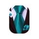 thumbnail image 5 of Set de Corbata Barry.Wang para Hombre en Seda Verde Azulado con Pañuelo y Gemelos, 5 of 5