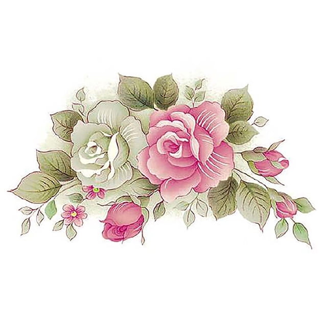 Calcomanía para cerámica Captive Decals rosa y blanco, rosa, 18 cm