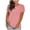 Pink summer tops for women, variant on pimelu Summer Savings Tee Tops for Women Womens Tops Plus Size Loose Casual Crewneck Breathable Workout Tops Trendy Solid Short Sleeve Workout Tops for Women Clearance