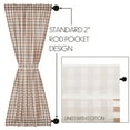 thumbnail image 3 of VHC Brands Annie Portabella Buffalo Check Country Farmhouse French Door Panel 72x40, Brown and White, 3 of 7