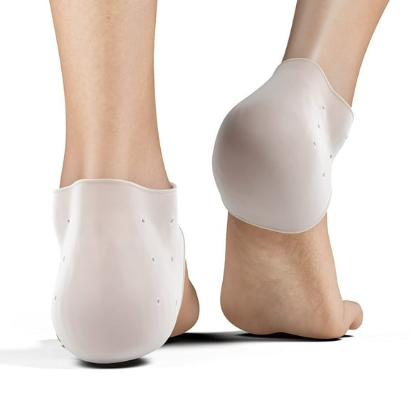 Silicone Heel Protector, Strong and Breathable Heel Protectors, Heel Cups for [Fast Heel Pain Relief], Plantar Fasciitis Support, Blister, Spur Relief