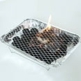 thumbnail image 4 of Portable Barbecue BBQ Grill with Charcoal Disposable Aluminum Foil for Home Outdoor Travel Fishing Camping, 4 of 9