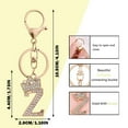 thumbnail image 4 of Stylish Metal Alphabet Letter Keychain Fashion Jewelry Accessory for Bags and Personal Items with Exquisite Encrusted Detailing, 4 of 5