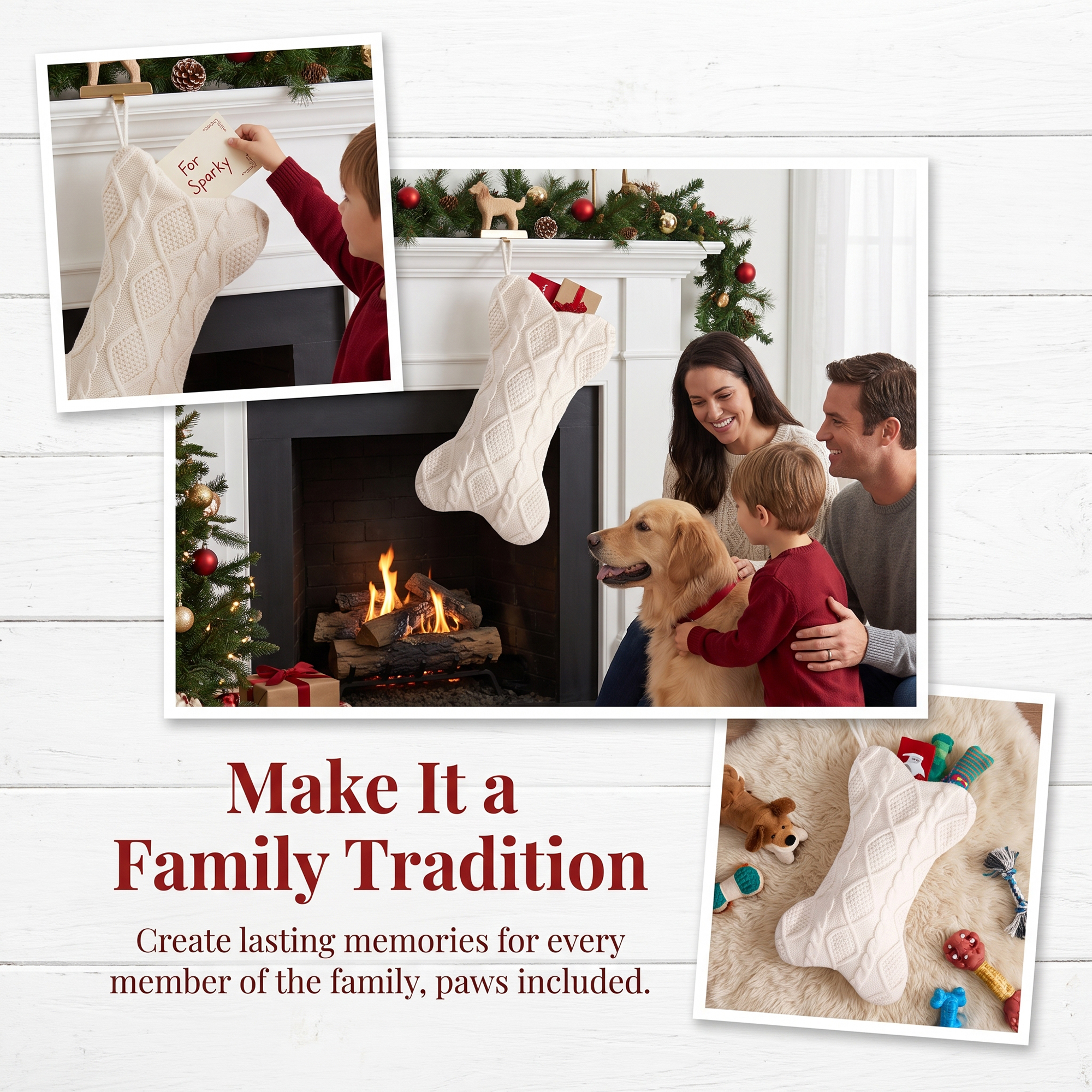 Unique Bargains Cartoon Christmas Stockings Luxury Tiered Mantel Accents White 17"